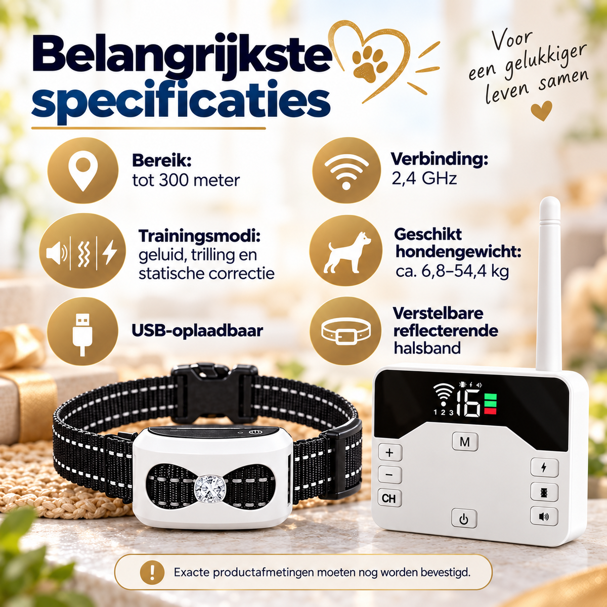 2-in-1 Draadloze Hondenomheining & Trainingshalsband – Cadeau voor Hondenliefhebber