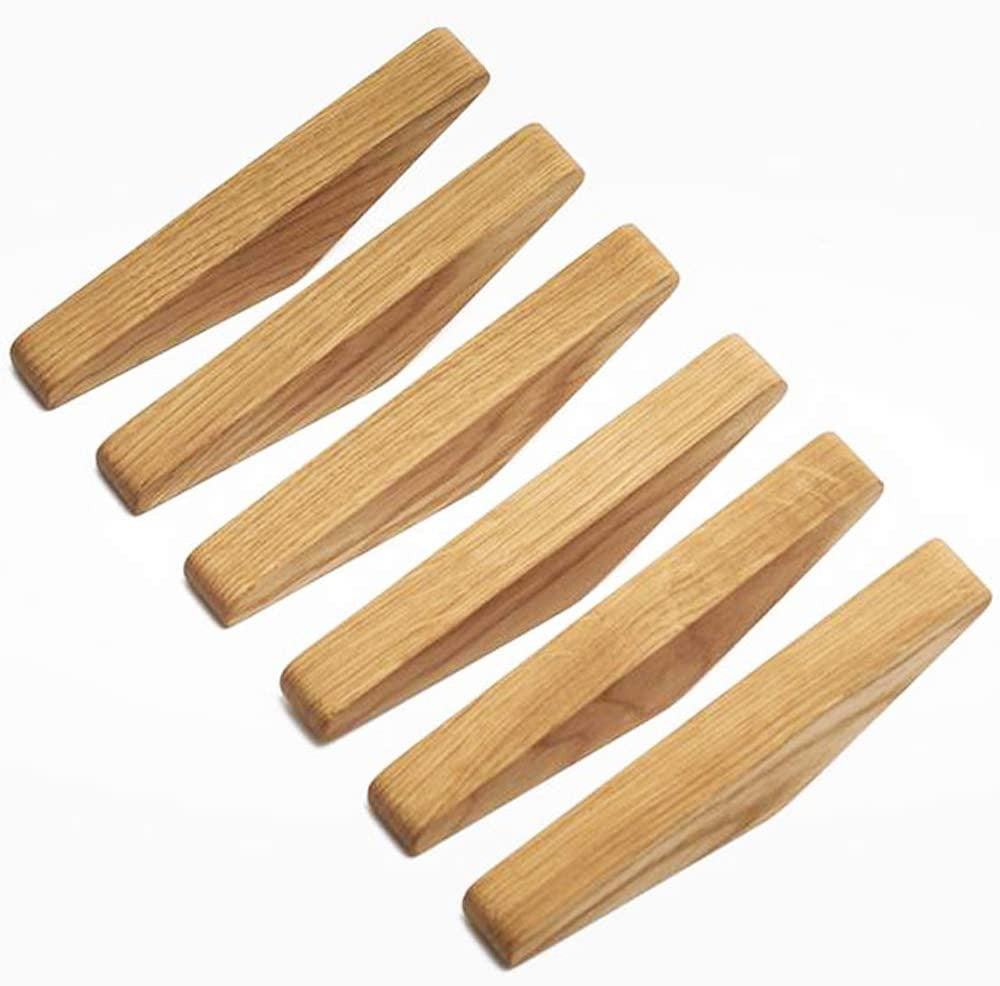 Set met Draadhaak Nordhaak – 6 Minimalistische Kledinghaken gemaakt van Massief Hout