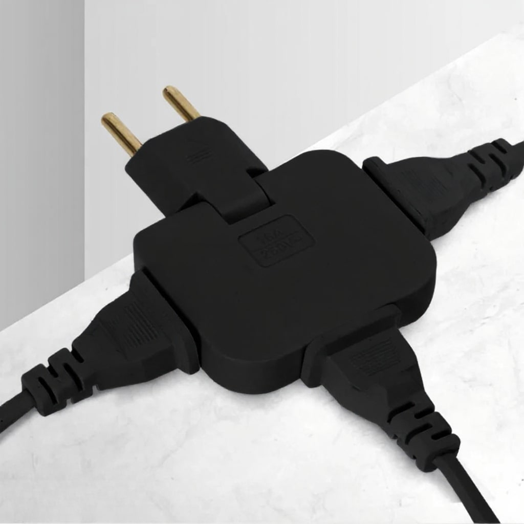 Flachstecker | Drievoudige Platte Stekkerdoos | FlexiPlug