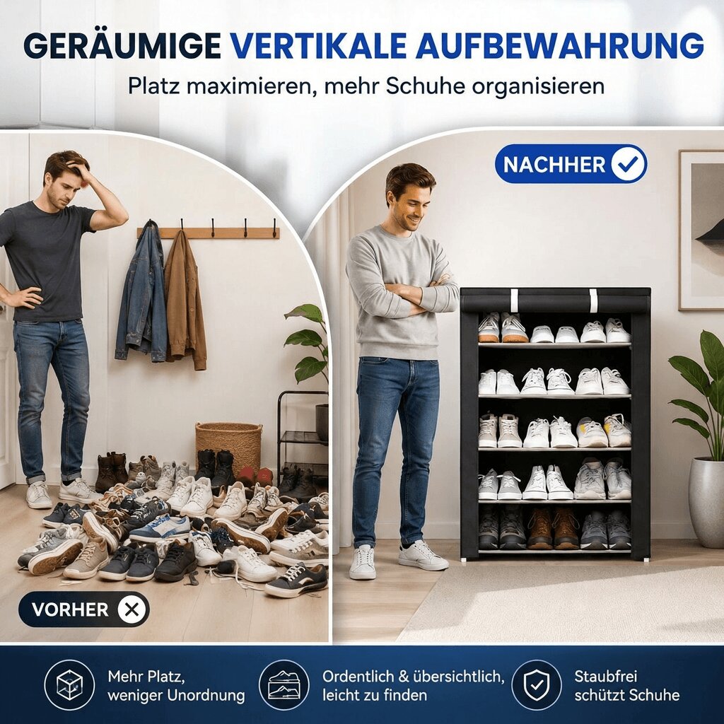 Vrijstaand schoenenkast met hoes | SchoenSouverein
