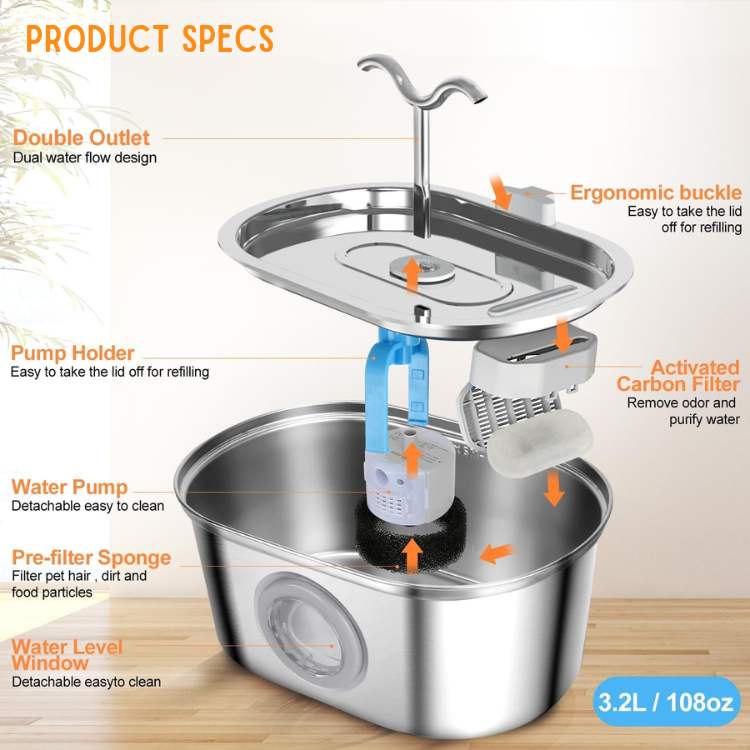 Fontana voor Katten FreshFlow Stille Hydratatie