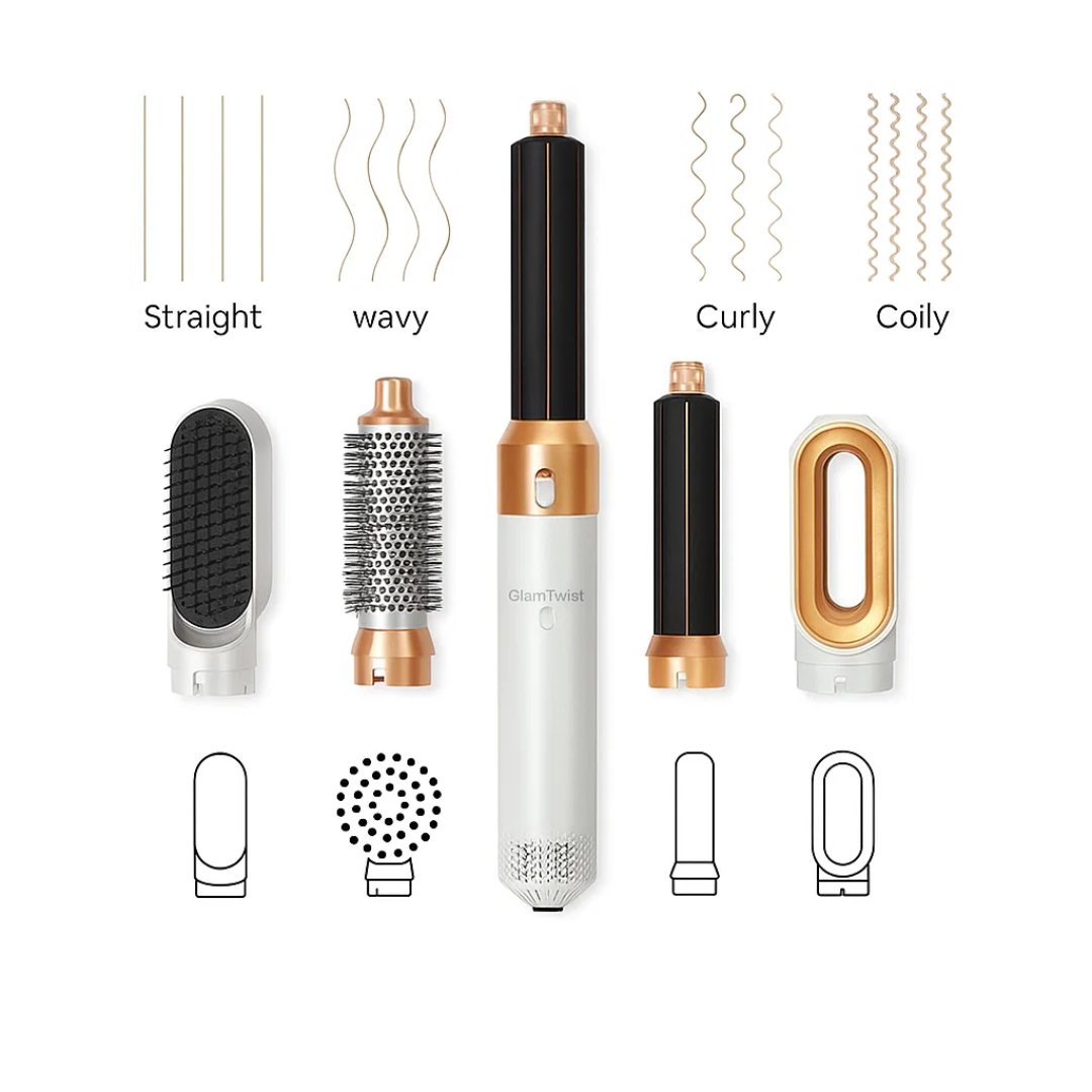 GlamTwist | 5-in-1 veelzijdig stylinginstrument voor perfecte haren