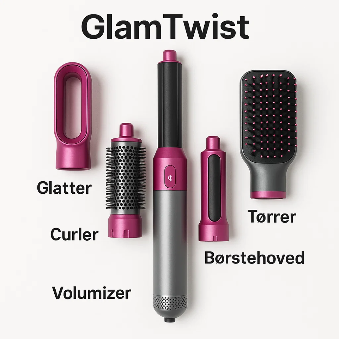 GlamTwist | 5-in-1 veelzijdig stylinginstrument voor perfecte haren