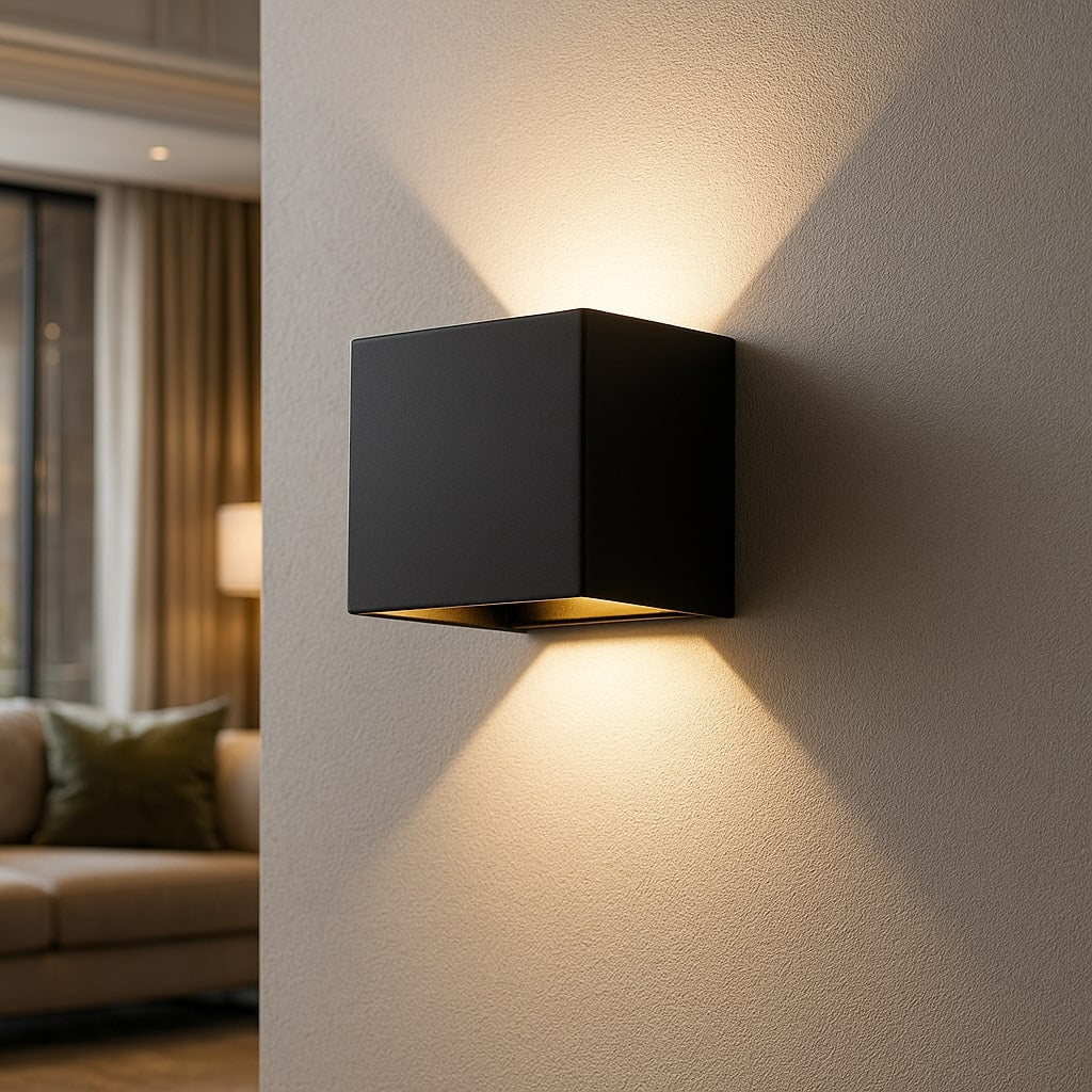 Draadloze wandlamp voor binnen en buiten | LED wandlamp met accu en sensor | GlowCube