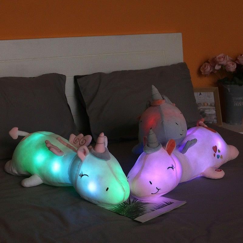 Lunacorn Lichtgevend Eenhoorn | Knuffelige Pluchevriend | Regenboog-LED's | Perfect Cadeau voor Kinderen