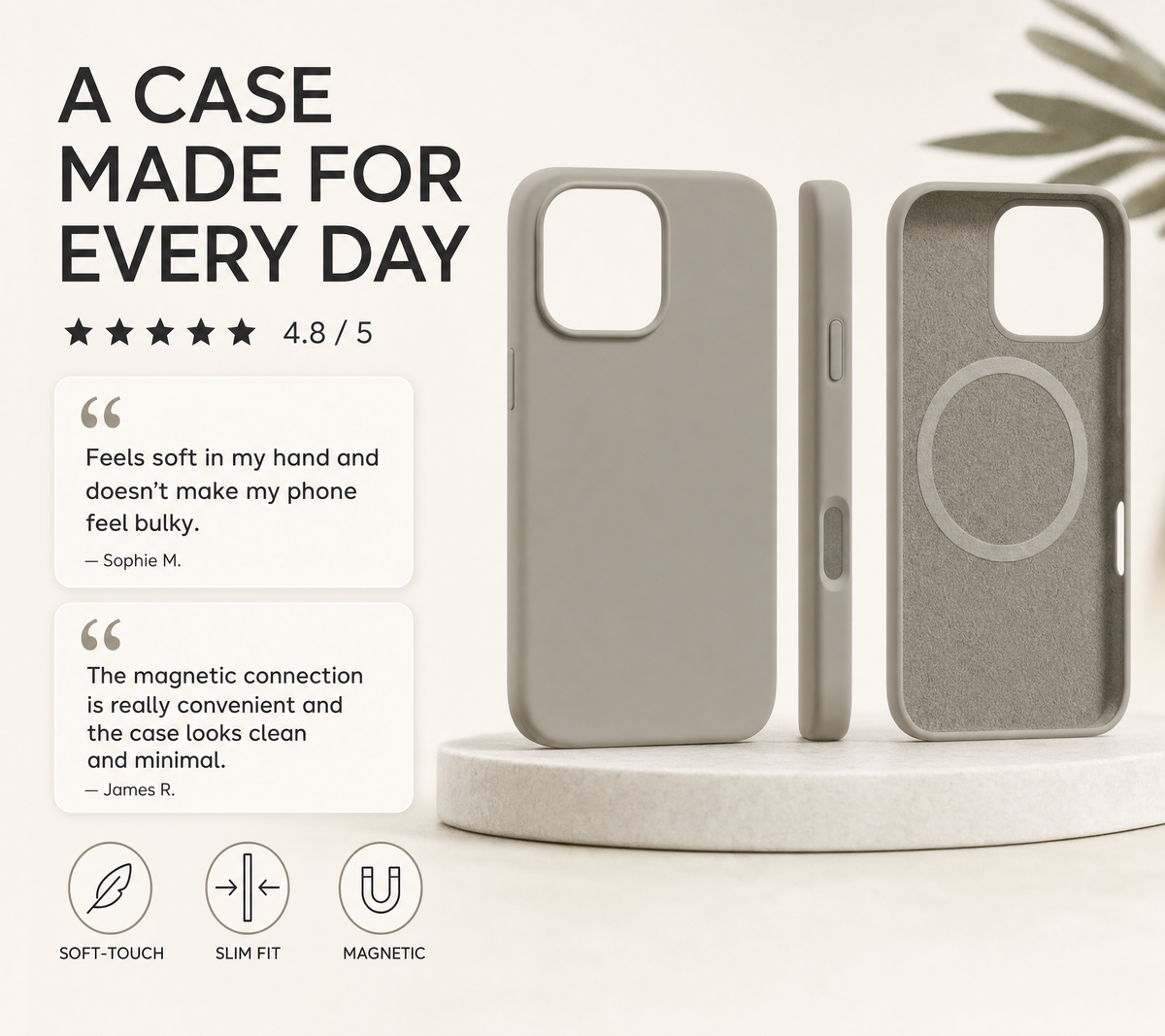 iPhone Hoes MagSafe – Siliconenhoes met Soft Touch en camera bescherming