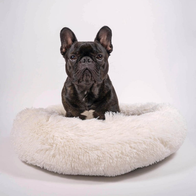 Rund Plüsch Kalmerende Donut Hondenbed voor kleine tot grote honden