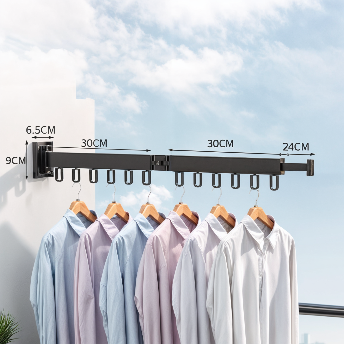 Intrekbaar droogrek voor kleding