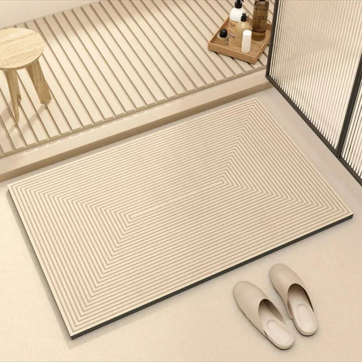 Sneldrogende Badmat met Antislip Onderzijde voor een Veilige Badkamer