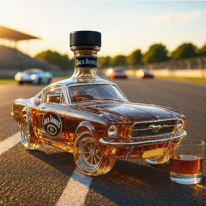 Auto Whiskey Decanteur | 3D Mustang Ontwerp | Handgemaakt Glas