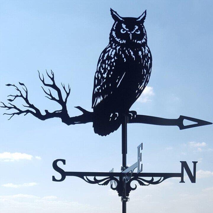 Metalen Windvaan met Dierensilhouet voor Tuin- en Dakdecoratie