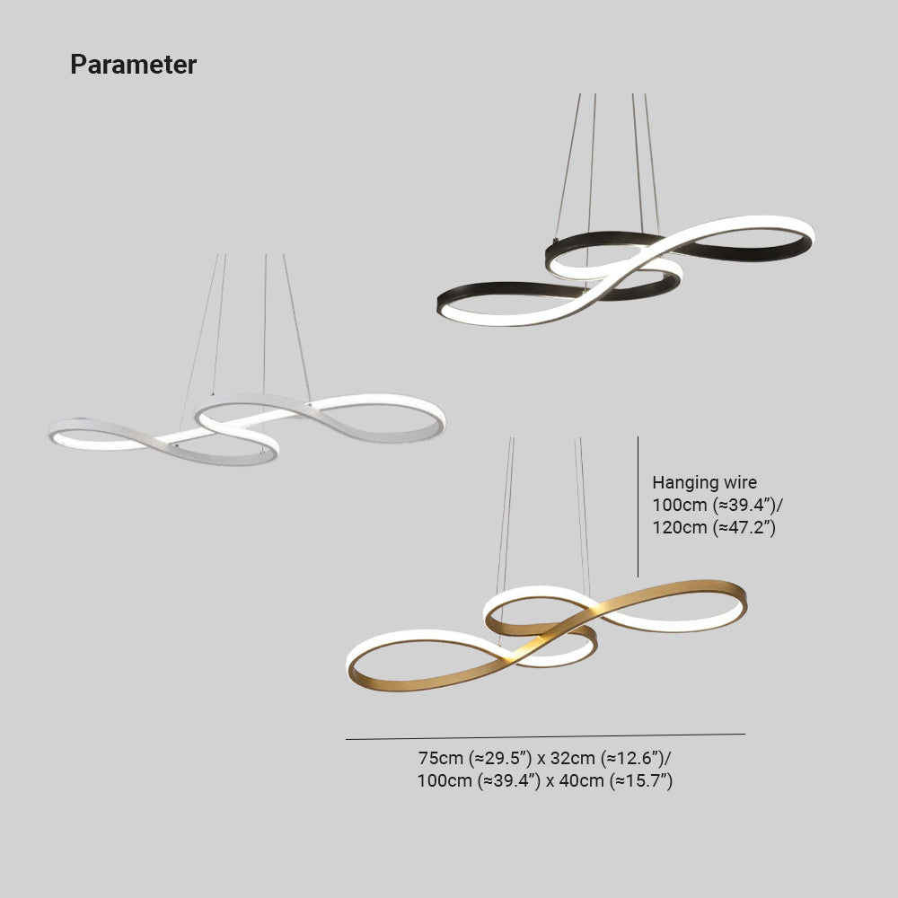 Durell Hanglamp Lineair Noordisch Zwart/Wit/Goud. Slaapkamer