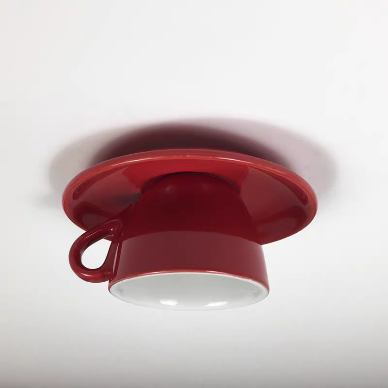 Aria Moderne Koffiekoppen Keramische Flush Plafondverlichting