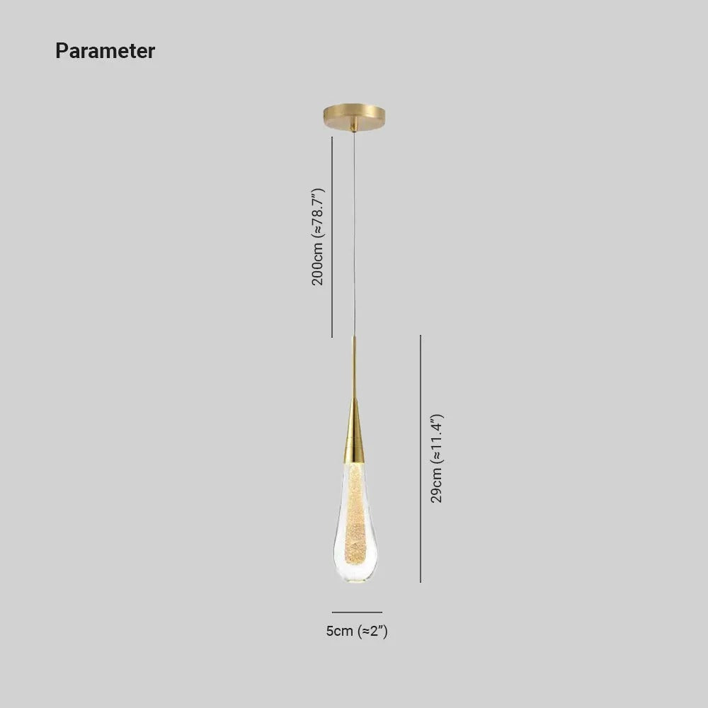 Druppelvormige Gouden Hanglamp