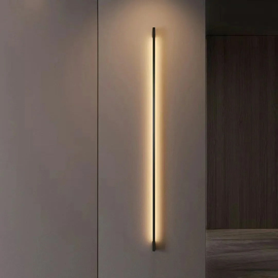 Liora Moderne Slanke Lineaire Zwarte LED Wandlamp