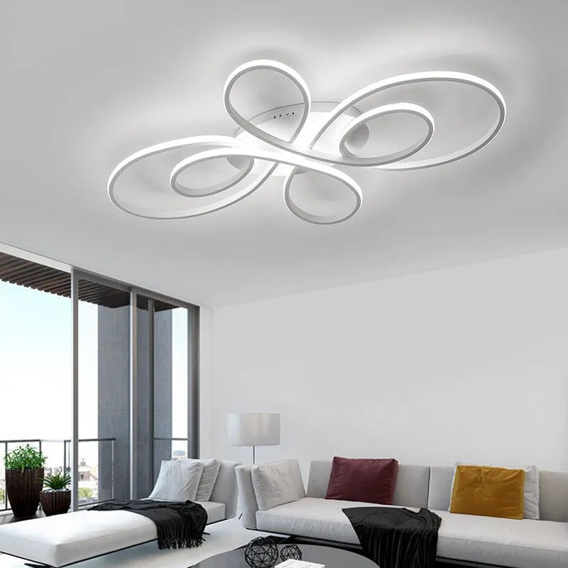 Brisa Moderne LED Multi Ringen Plafondlamp, Bruin/Wit