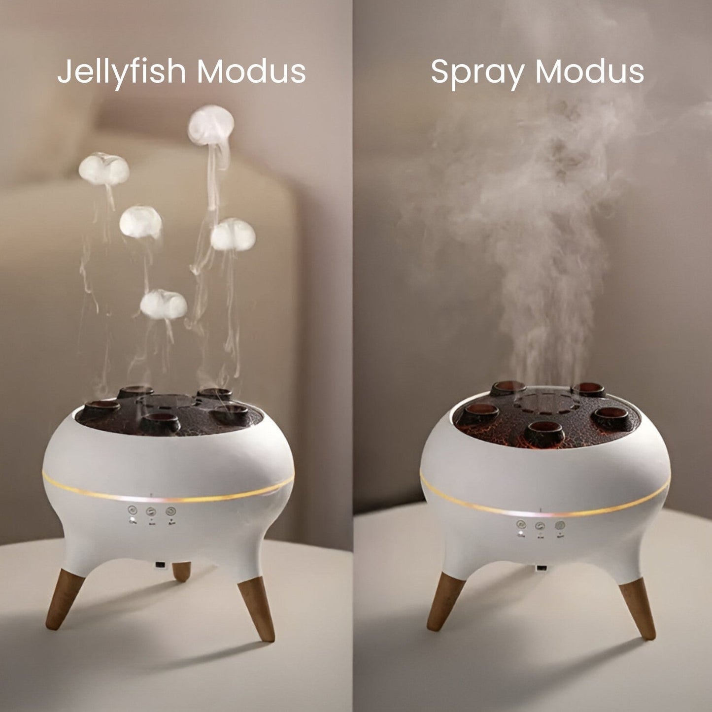 Luchtbevochtiger & Diffuser | Aromadiffuser met LED Licht & Timer | JellyTraum