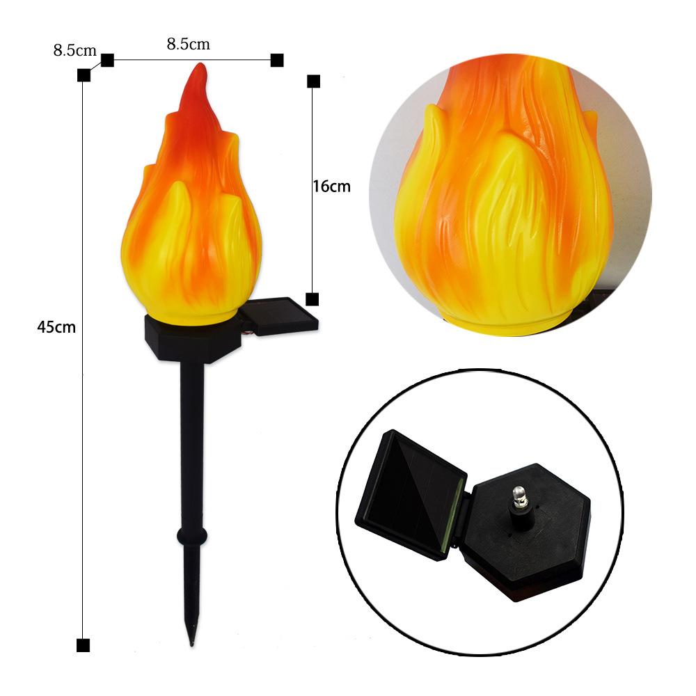Zonne-energie Buitenverlichting met flikkerende vlam, waterdichte LED-fakkels, Solarverlichting voor kamperen, tuin, terras, paden en als buitendecoratie