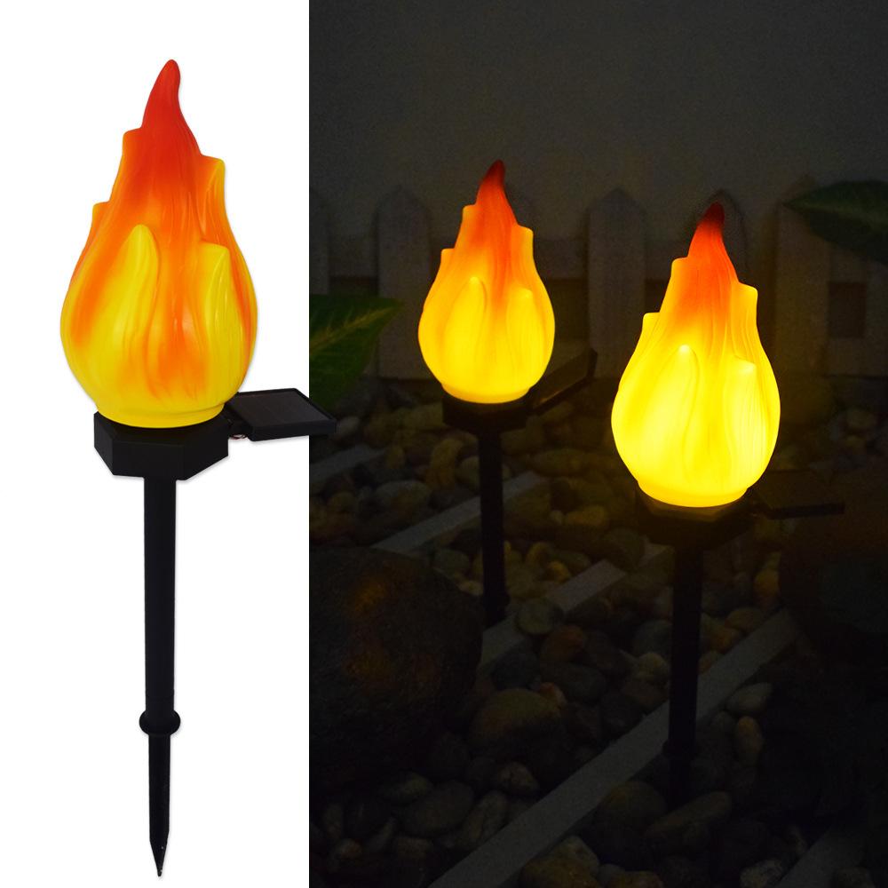 Zonne-energie Buitenverlichting met flikkerende vlam, waterdichte LED-fakkels, Solarverlichting voor kamperen, tuin, terras, paden en als buitendecoratie