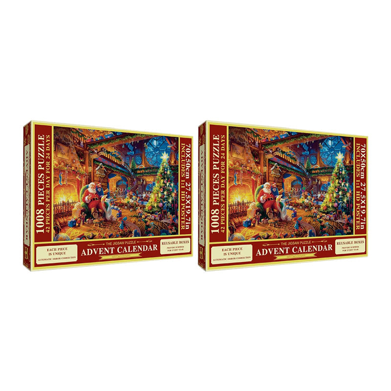 Kerstpuzzel Adventskalender - 24 Dagen Aftellen