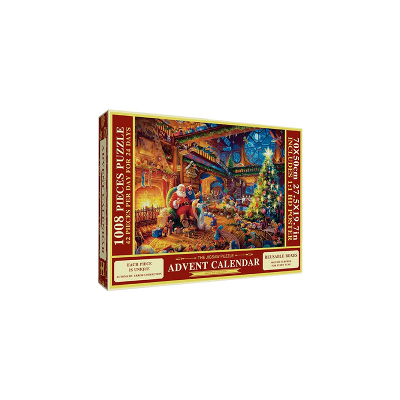 Kerstpuzzel Adventskalender - 24 Dagen Aftellen