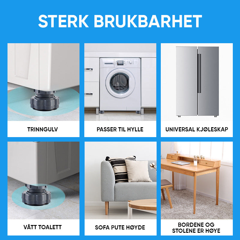Verstelbare Hoogte Wasmachine Steun - Geluiddempend & Duurzaam