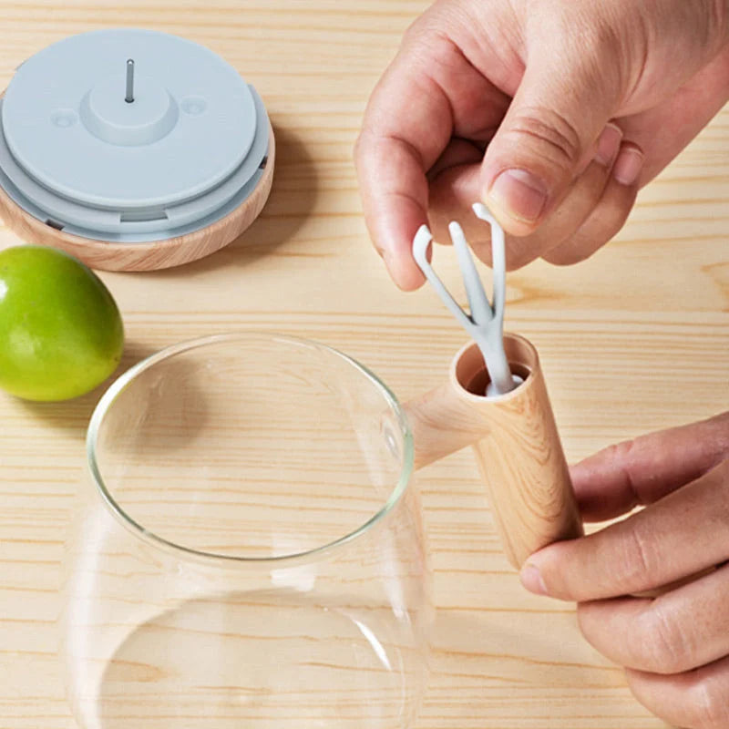 Automatische Koffiekop | Zelfroerende Theekop met Houten Handvat | RuhrTasse