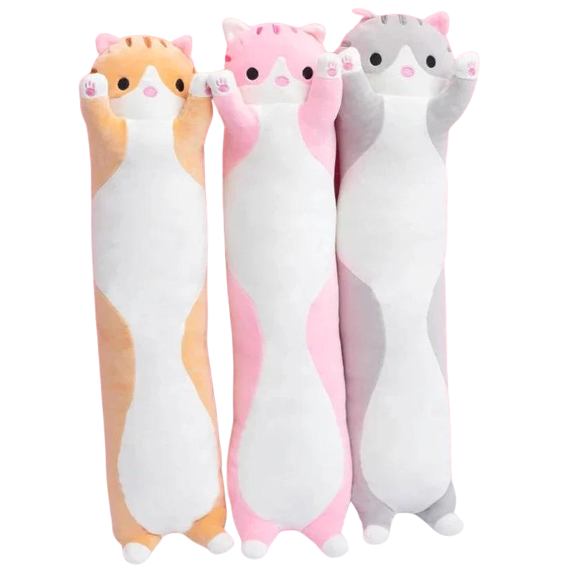 Pluche Knuffelkat Kussen | Zacht en knuffelbaar comfort voor kinderen en volwassenen Perfect voor gezellige knuffels en decoratieve charme.