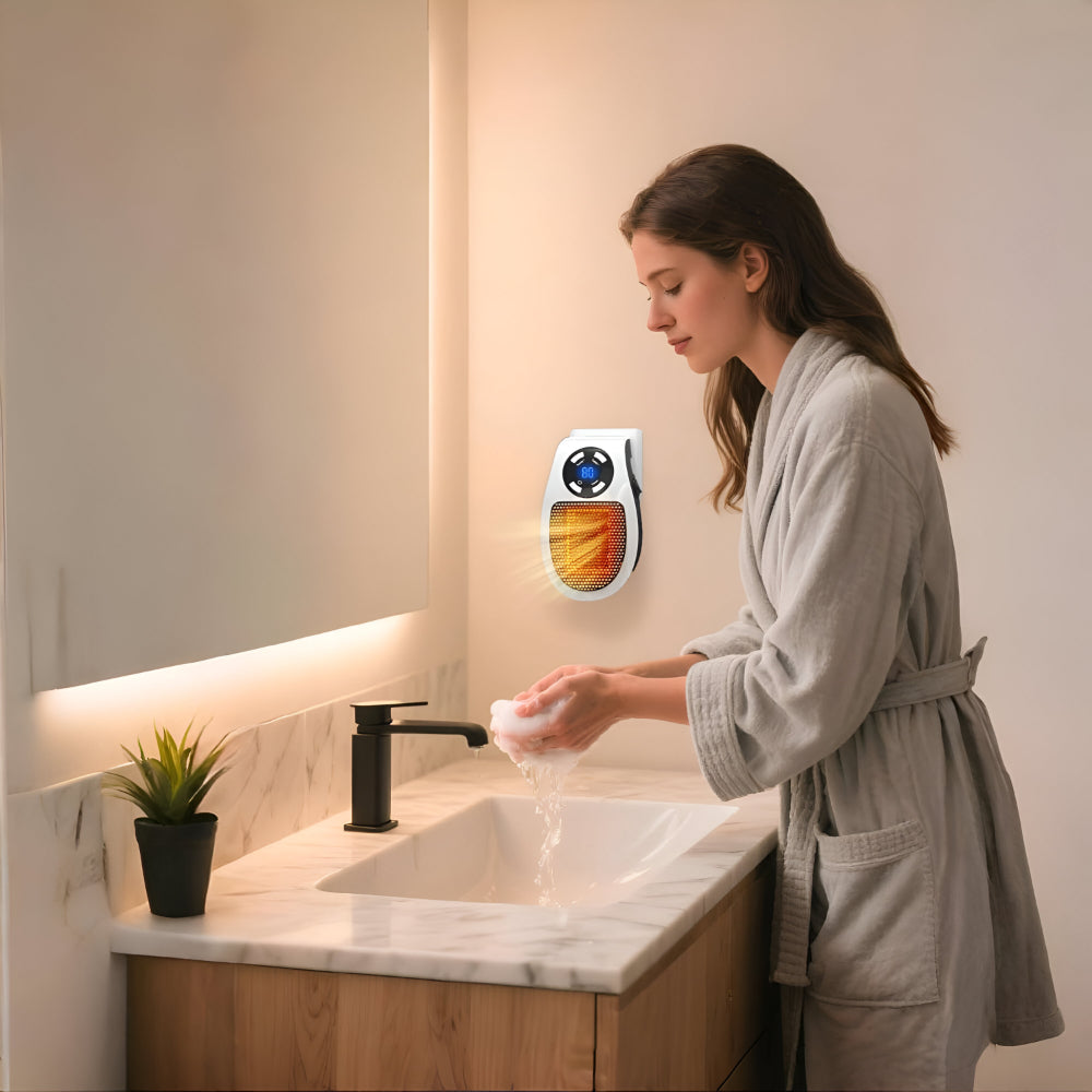 Keramische Verwarmingsventilator | Verwarming voor Stopcontact | Stille mini Verwarmingsventilator | ThermoDock