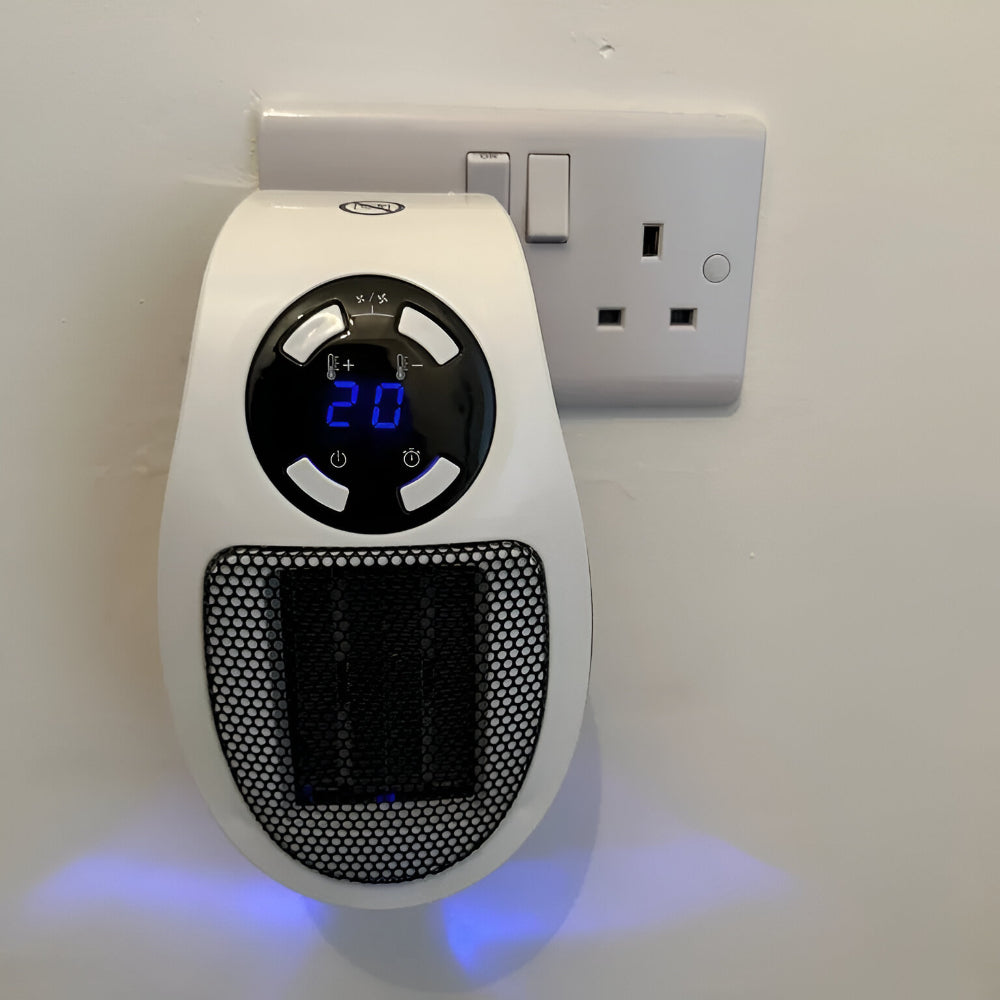 Keramische Verwarmingsventilator | Verwarming voor Stopcontact | Stille mini Verwarmingsventilator | ThermoDock