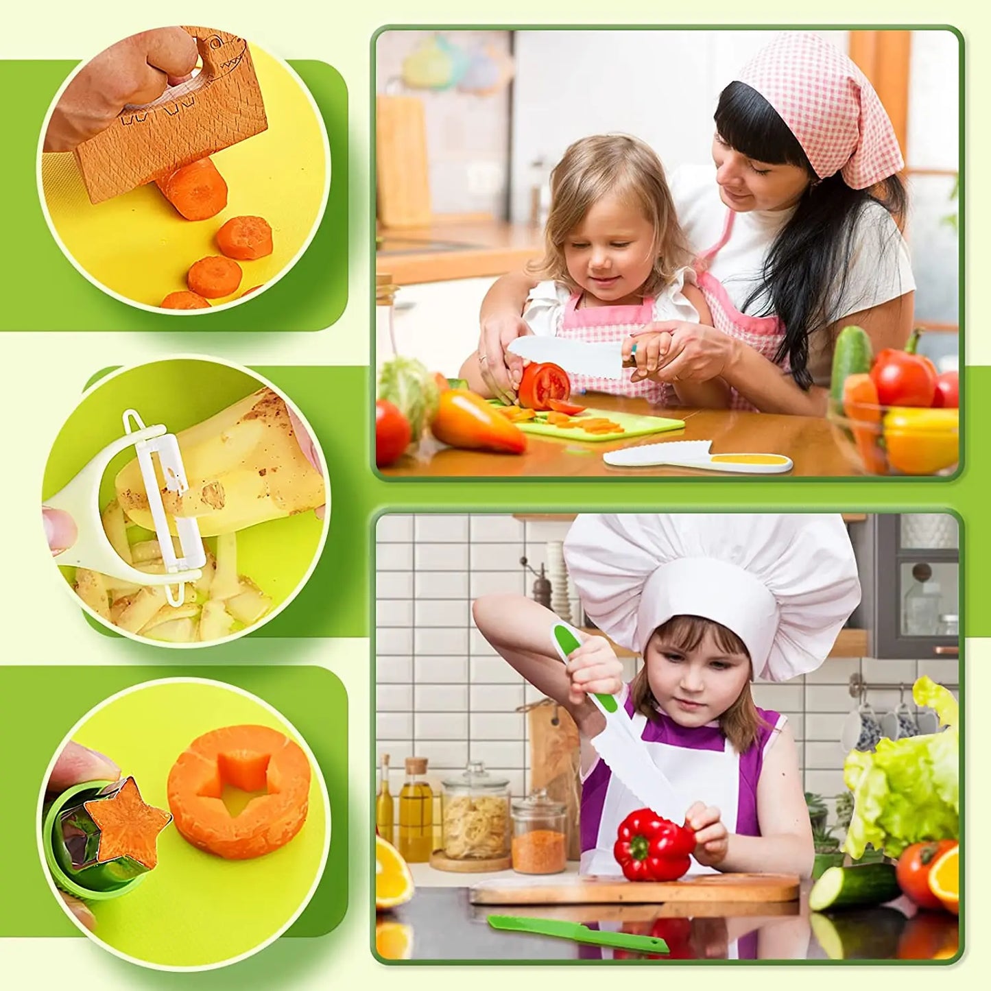 Junior Chef Set - Veilige Snijden - Keuken Set voor Kinderen
