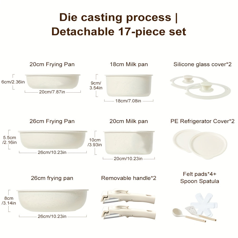 Pannenset | 17-delig inductie pannenset | Keramische pan | KochWerk