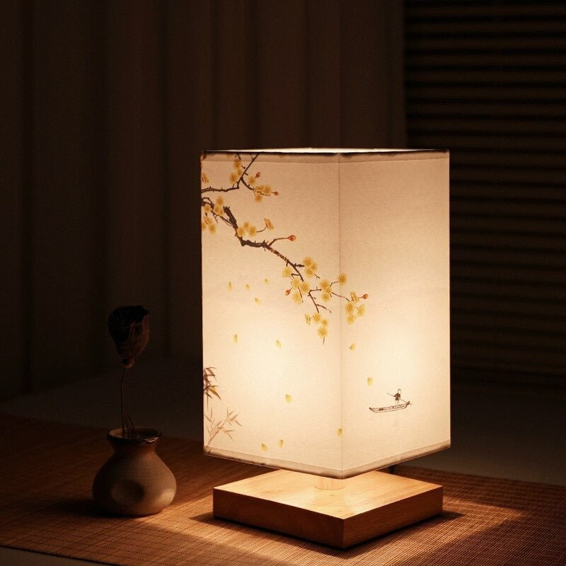 Papieren Tafellamp | Japans Scandinavische Stijl | Warm Licht