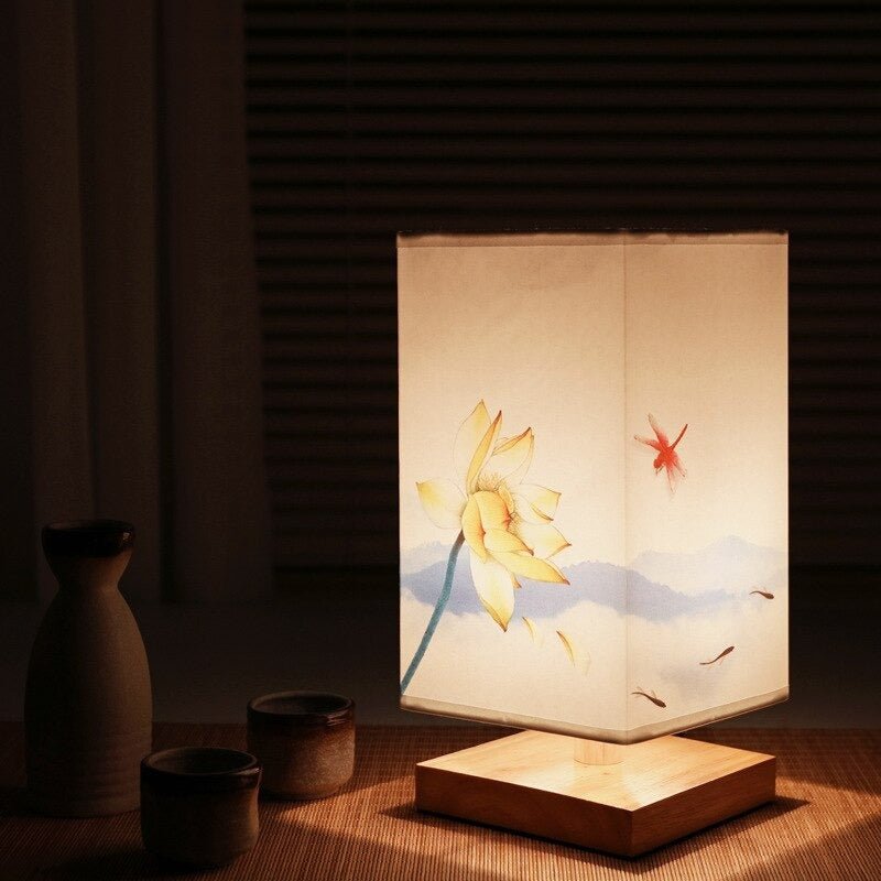 Papieren Tafellamp | Japans Scandinavische Stijl | Warm Licht