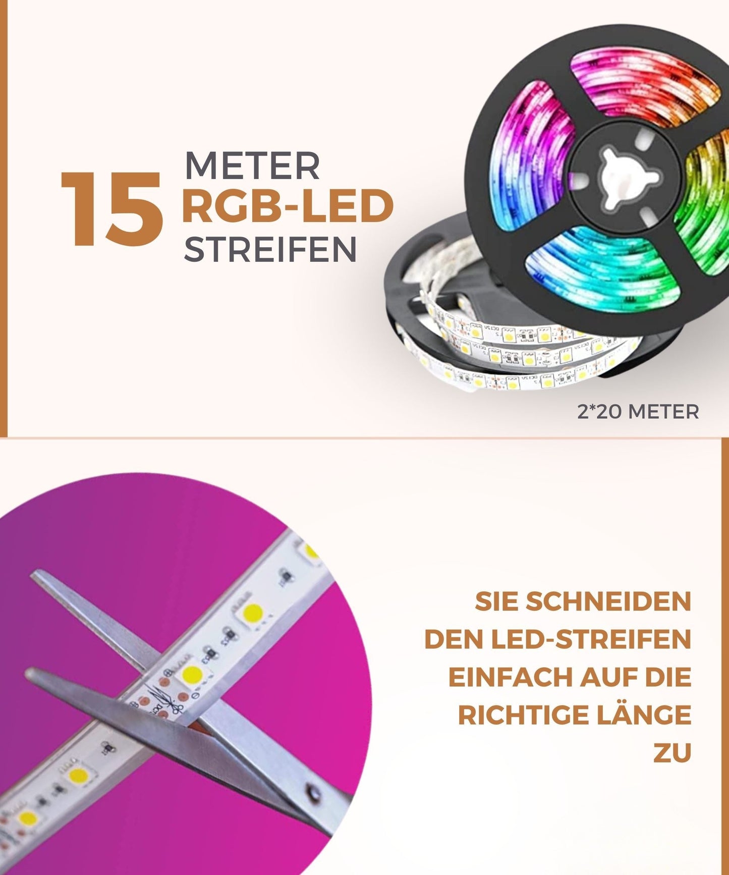 LED Strip 15 Meter | LED Strip met App & Afstandsbediening | LED Verlichting | StreifLux