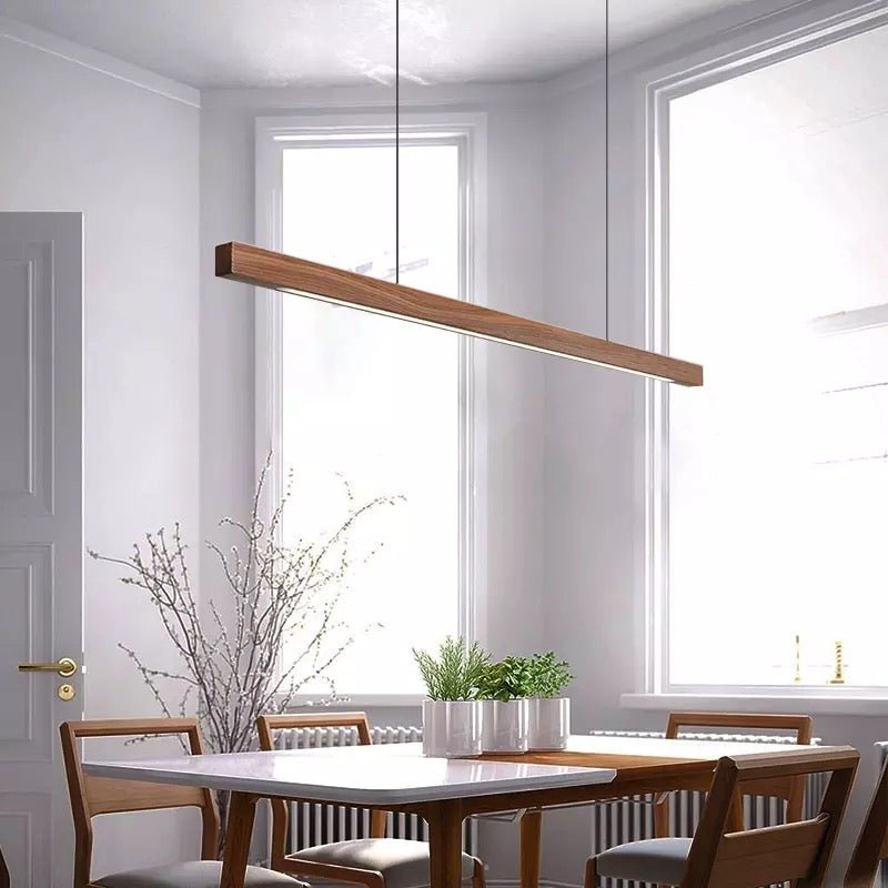 SolaraWood Verstelbare LED Houten Hanglamp Voor Eetkamers