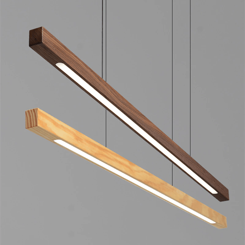 SolaraWood Verstelbare LED Houten Hanglamp Voor Eetkamers
