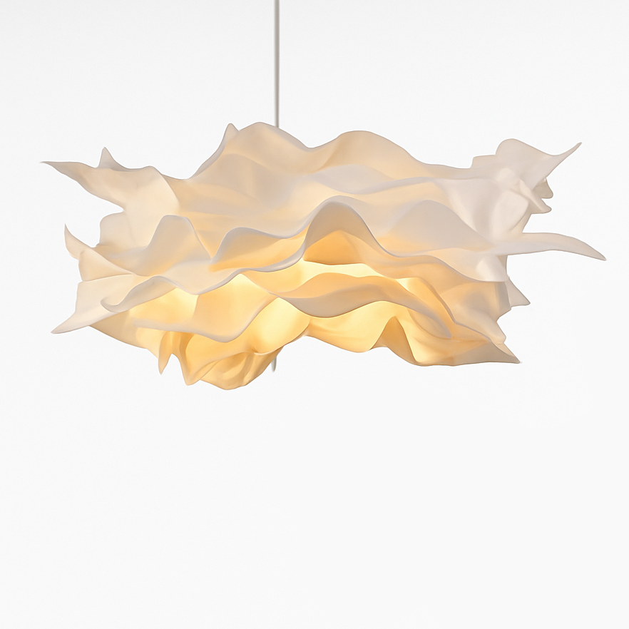 Witte papieren design bloem kroonluchters