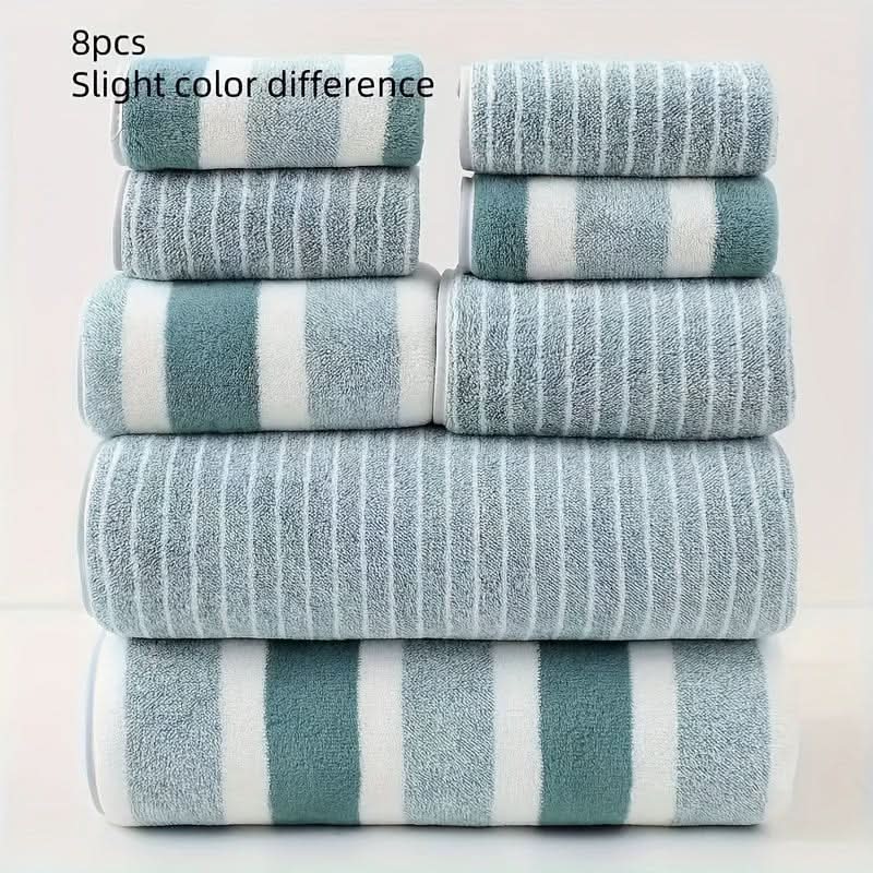 Skanto | 8-delig koralen fleece handdoekset – Ultra-zacht & snel drogend