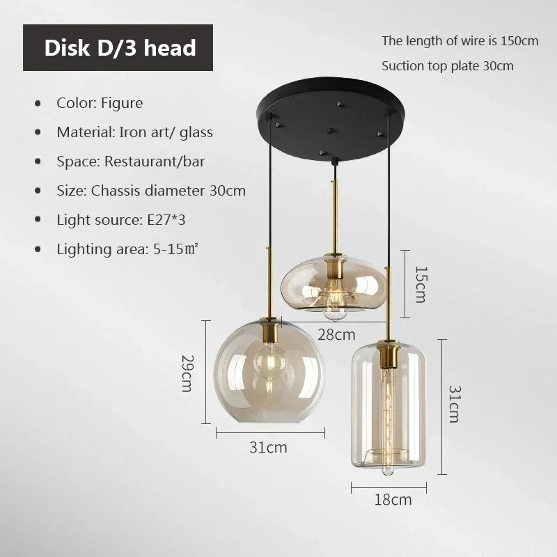 Nyomi Glas Hanglamp