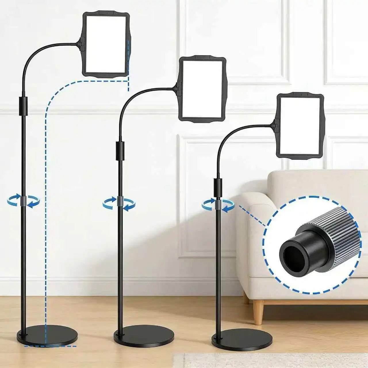 Vloerlamp met Vergrootglas – Perfect voor Detailwerk