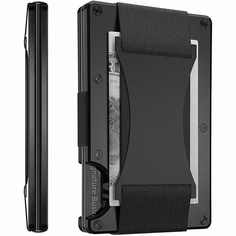 Skanto | Titanium Matte Cobalt Kaarthouder – Slanke & Stijlvolle RFID-portemonnee voor Mannen & Vrouwen