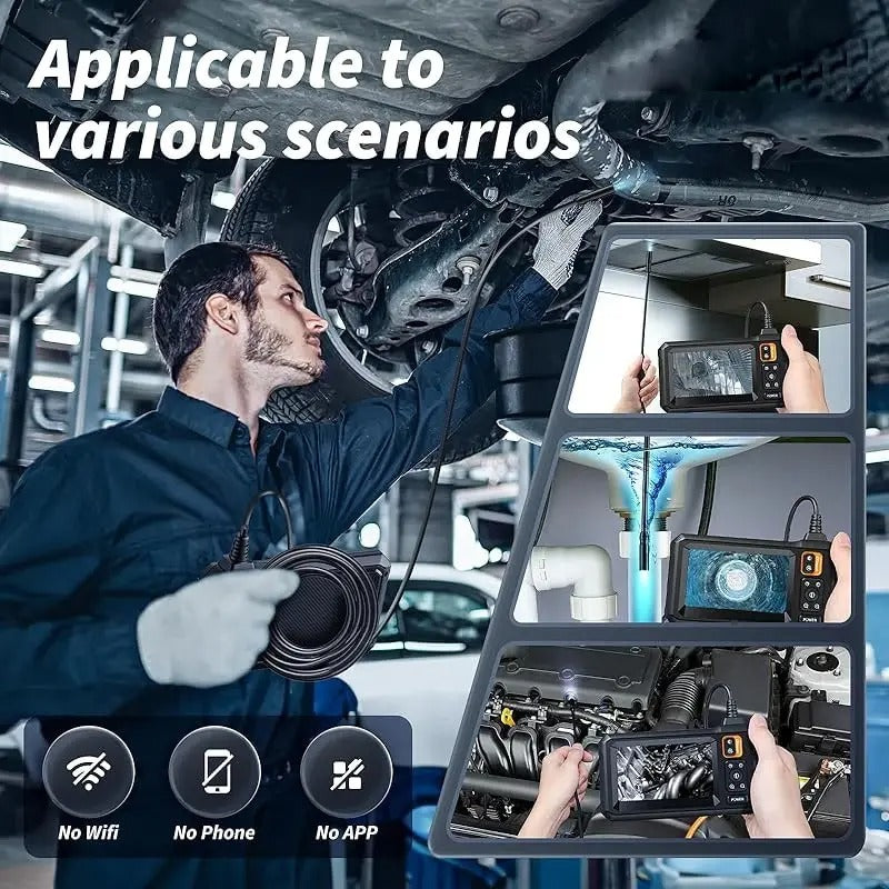 Skanto | Industrieel Endoscoop Inspectiecamera – 1080P HD met 4,3 inch scherm Verstelbare lens