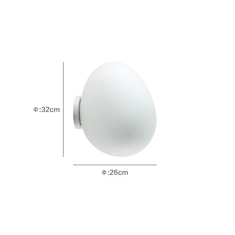 Abby Glazen Ei Wandlamp