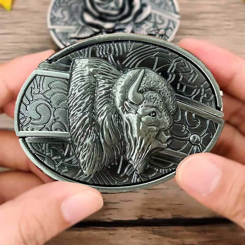 Metalen Ovale Cowboys Gürtelschnalle