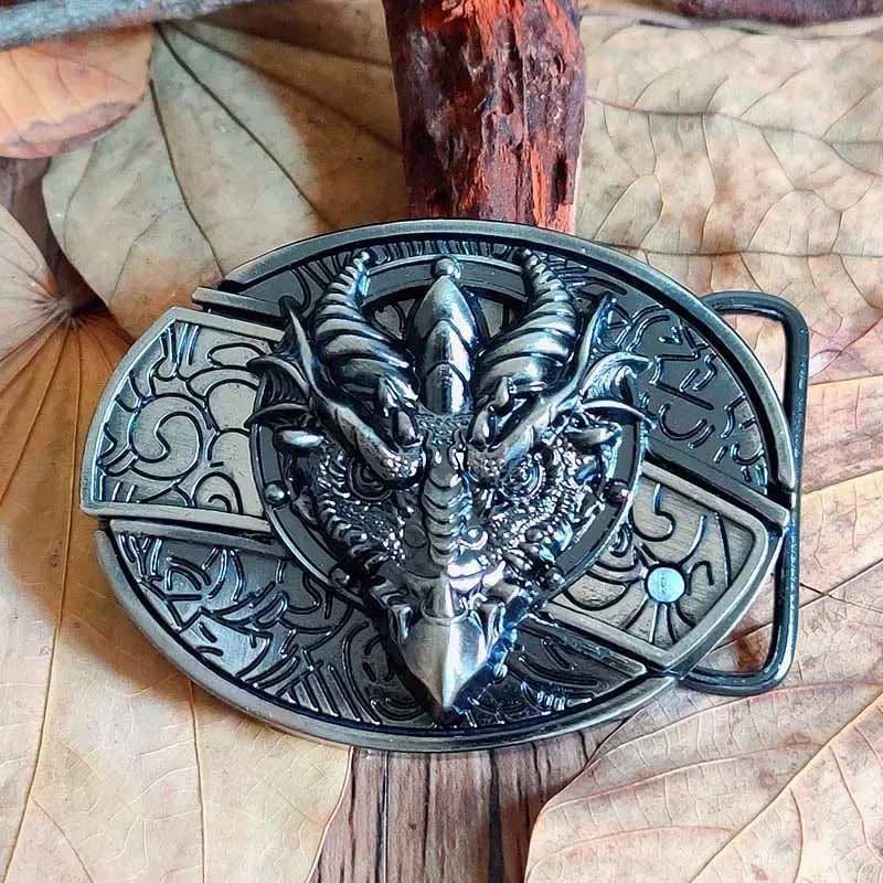 Metalen Ovale Cowboys Gürtelschnalle