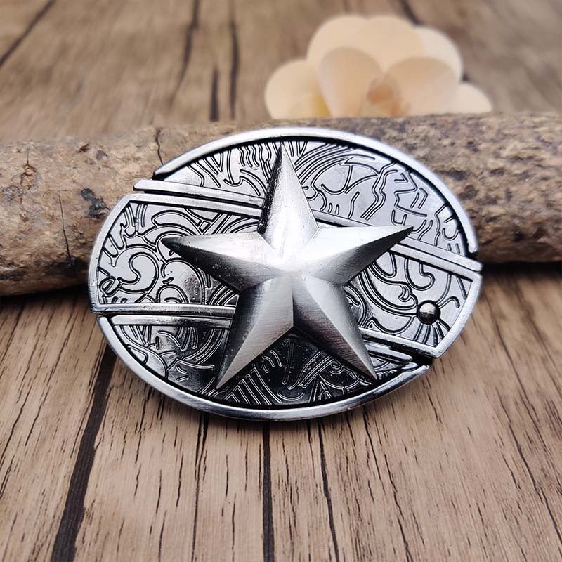 Metalen Ovale Cowboys Gürtelschnalle