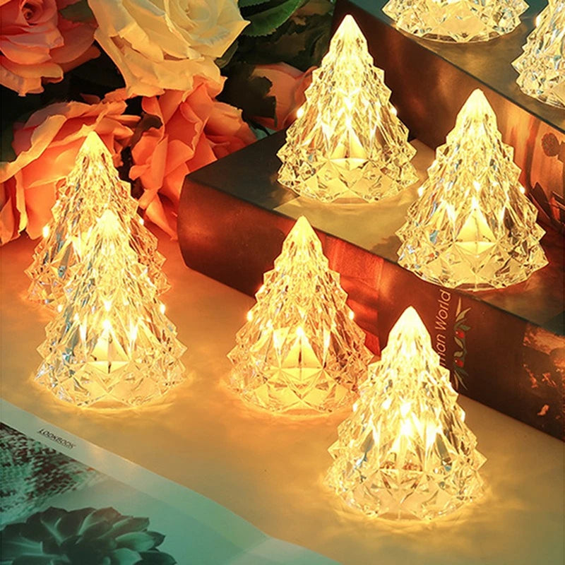 Mini kerstboom van kristal | Verlichte kerstdecoratie | KristalBoom (5 stuks)
