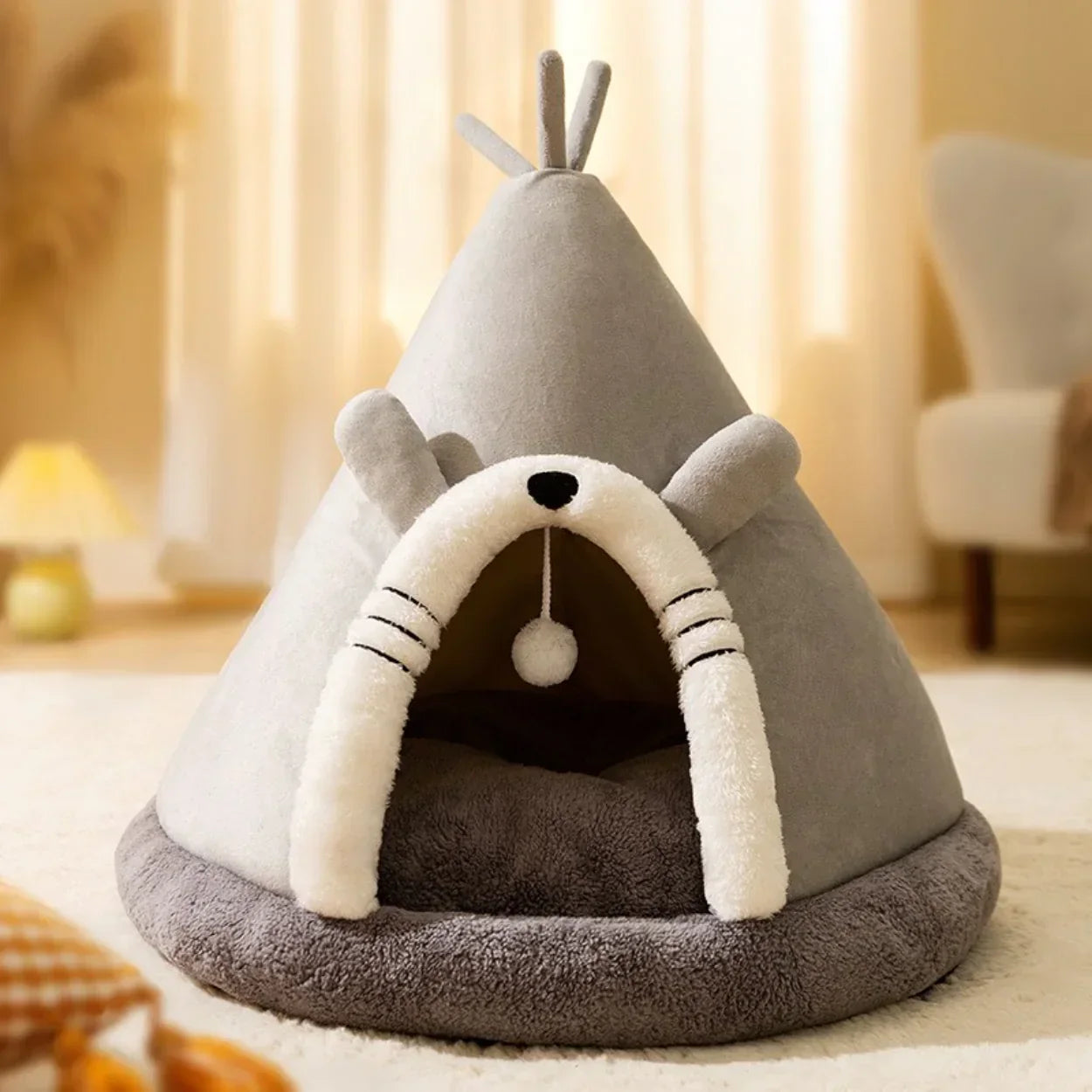 Kattenbed Tent van Zacht Fleece