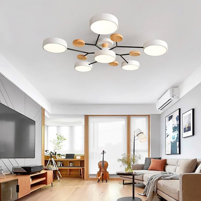 Scandinavische LED Plafondlamp | Vertakt Modern Lichtdesign